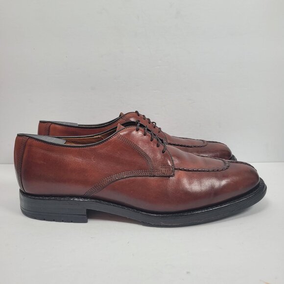 Allen Edmonds Men's Brown Split Toe Leather Shoes US Size 10D - Picture 1 of 8